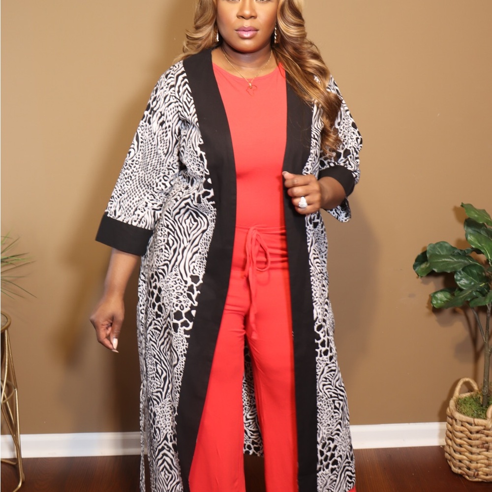Wide leg stretchy Red Jumpsuit - Picture 2 of 2